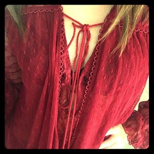 Free People Light, Layered Blouse